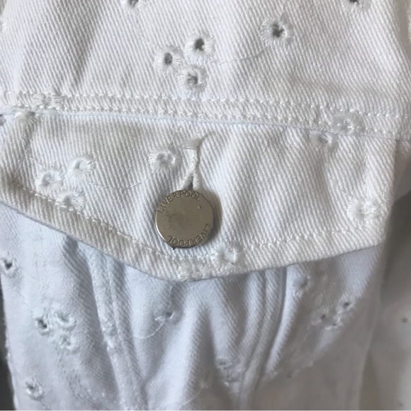 Liverpool Los Angeles White Denim Jacket - Size Medium - Picture 7 of 10
